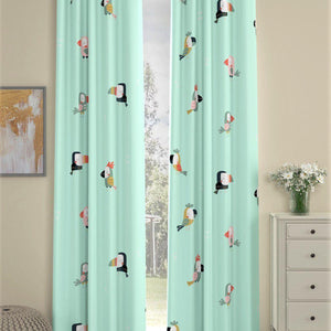 Premium 100% Cotton Curtain for Window & Curtains for Door - Pack of 1 Curtain, Blue Pelican