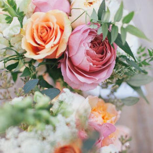 Romantic Peach and Coral Garden Wedding