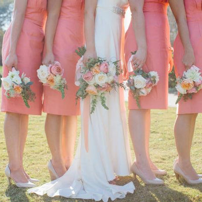 Romantic Peach and Coral Garden Wedding