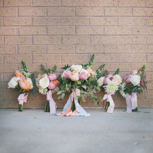 Romantic Peach and Coral Garden Wedding