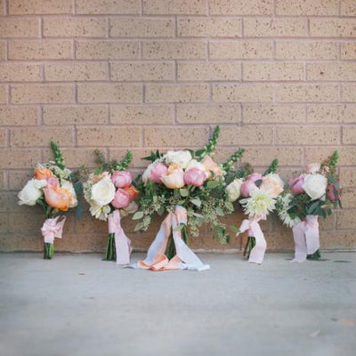 Romantic Peach and Coral Garden Wedding
