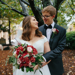 Beautiful Cranberry and Blush Wedding