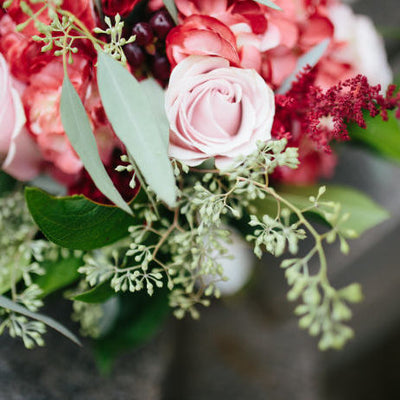 Beautiful Cranberry and Blush Wedding