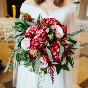 Beautiful Cranberry and Blush Wedding