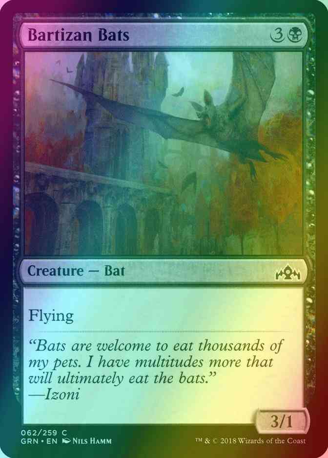 Bartizan Bats [62] [Guilds of Ravnica] [Foil]