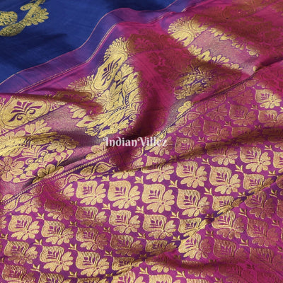 Blue Kanchipuram Silk Saree