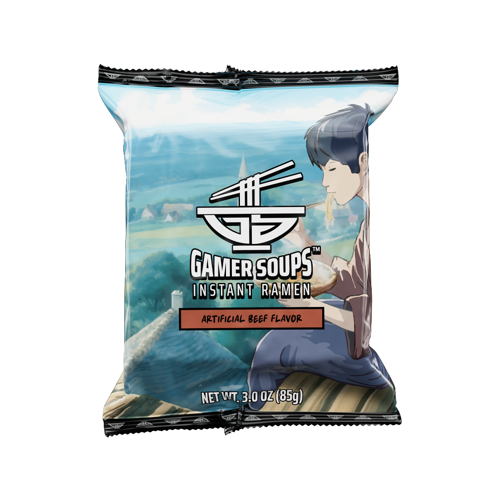 Gamer Soups Instant Noodles - Beef Bricks (5 Pack)