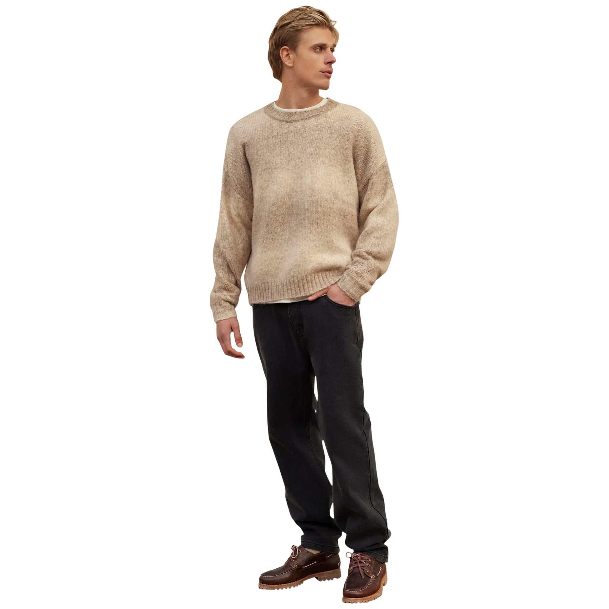 Belier Beige Ombre Knit Sweatshirt