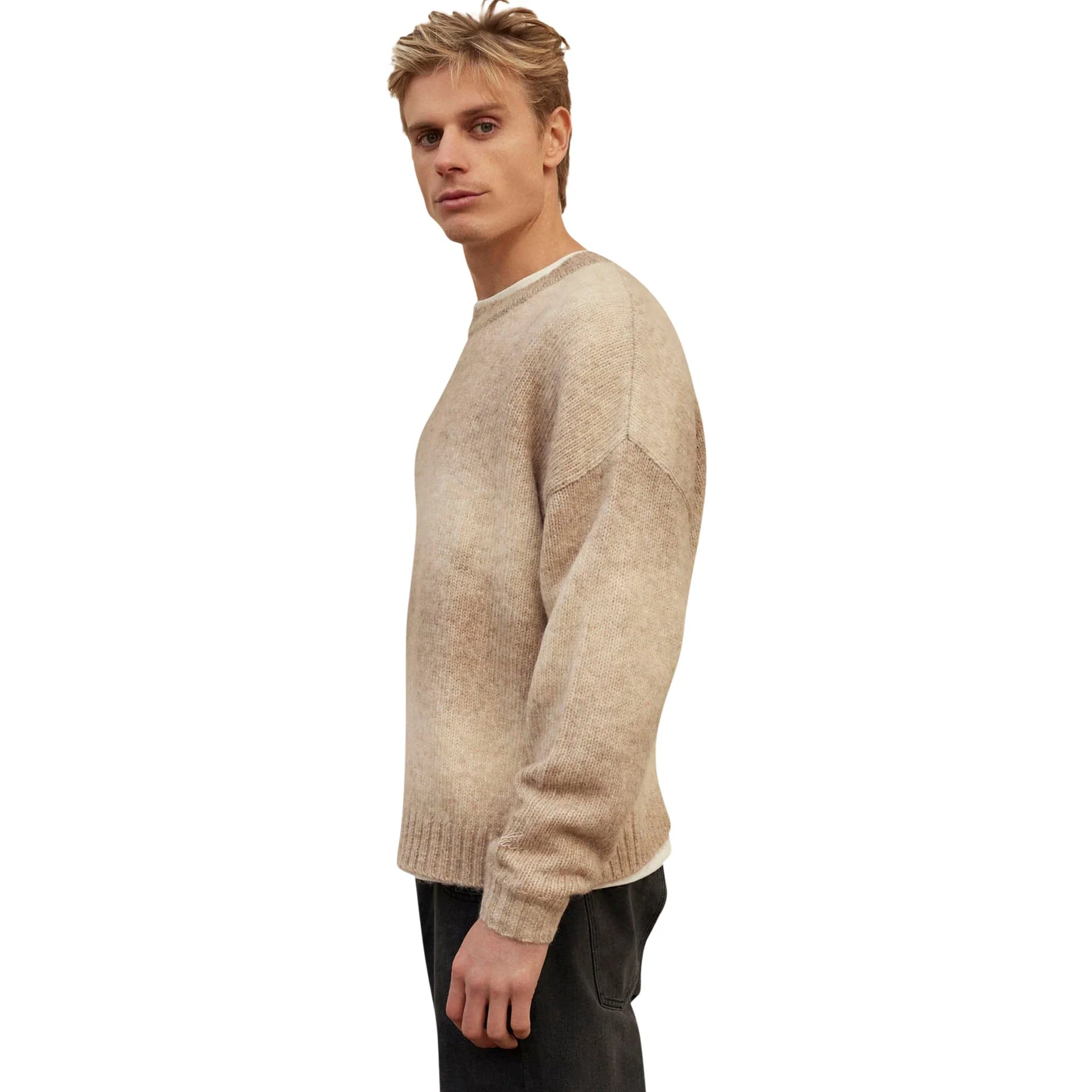 Belier Beige Ombre Knit Sweatshirt