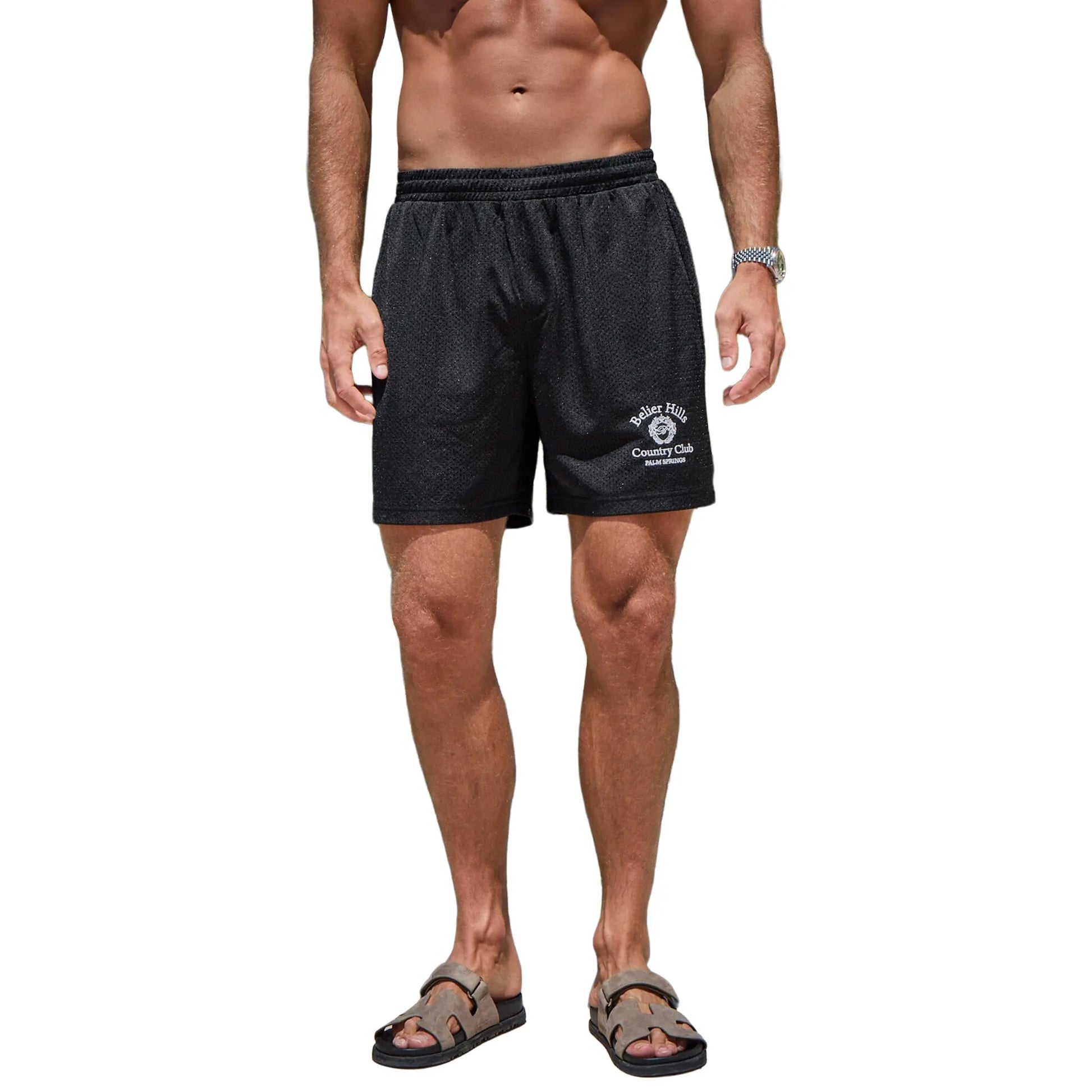 Belier Black Mesh Shorts