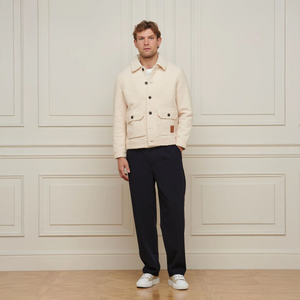 Belier Boucle Ecru Wool Jacket