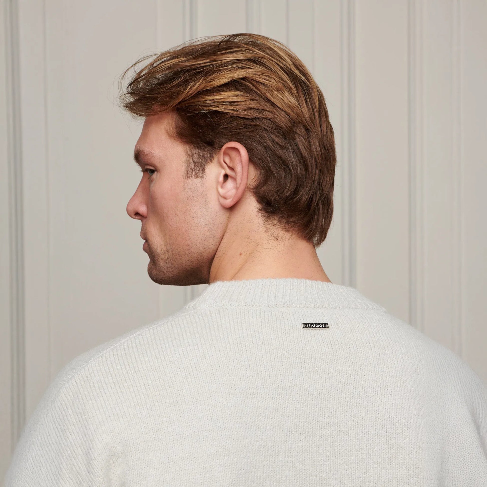 Belier Cropped Mohair Knit Grey Marl Sweatshirt