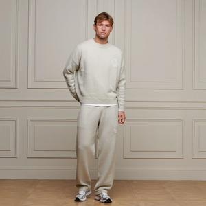 Belier Cropped Mohair Knit Grey Marl Sweatshirt