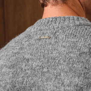 Belier Knitted Grey Bomber Jacket