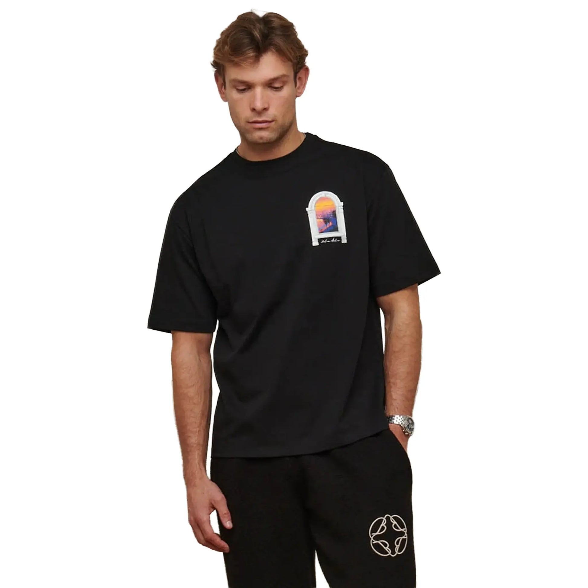 Belier Miami Sunset Arch Black T Shirt