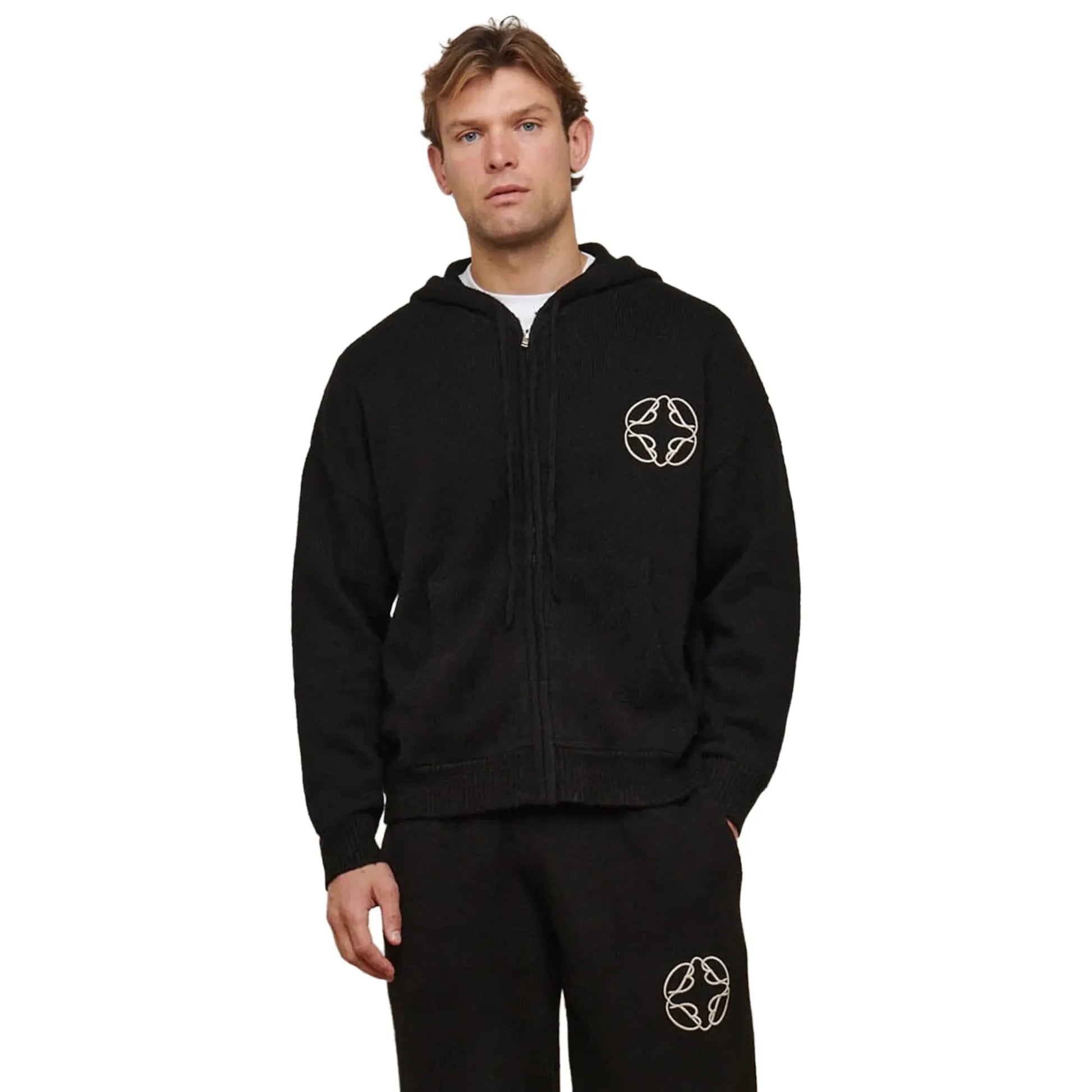 Belier Mohair Knit Black Hoodie