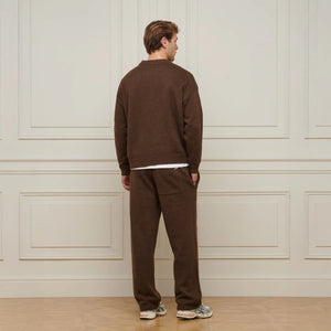 Belier Mohair Knit Brown Sweatpants