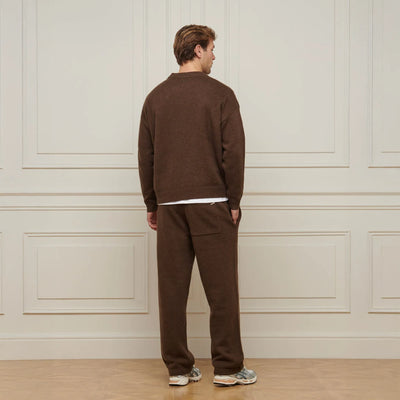 Belier Mohair Knit Brown Sweatpants