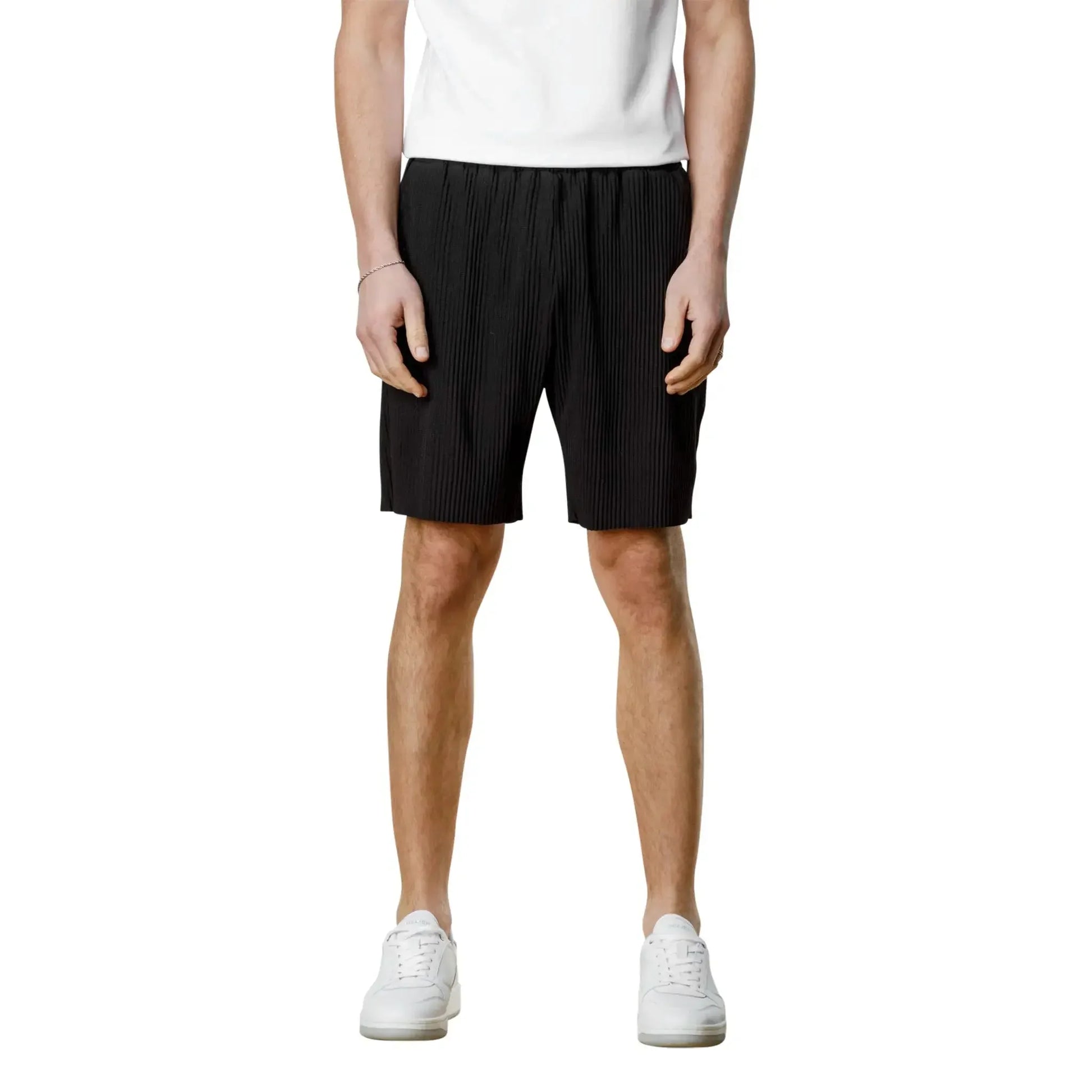 Belier Pleated Black Resort Shirt & Shorts