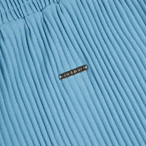 Belier Pleated Light Blue Resort Shirt & Shorts