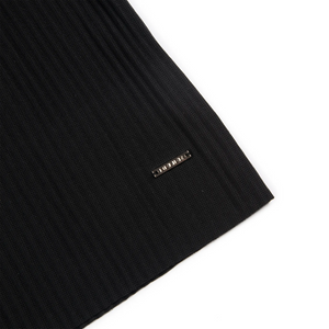 Belier Pleated Short Sleeve Black Resort Shirt