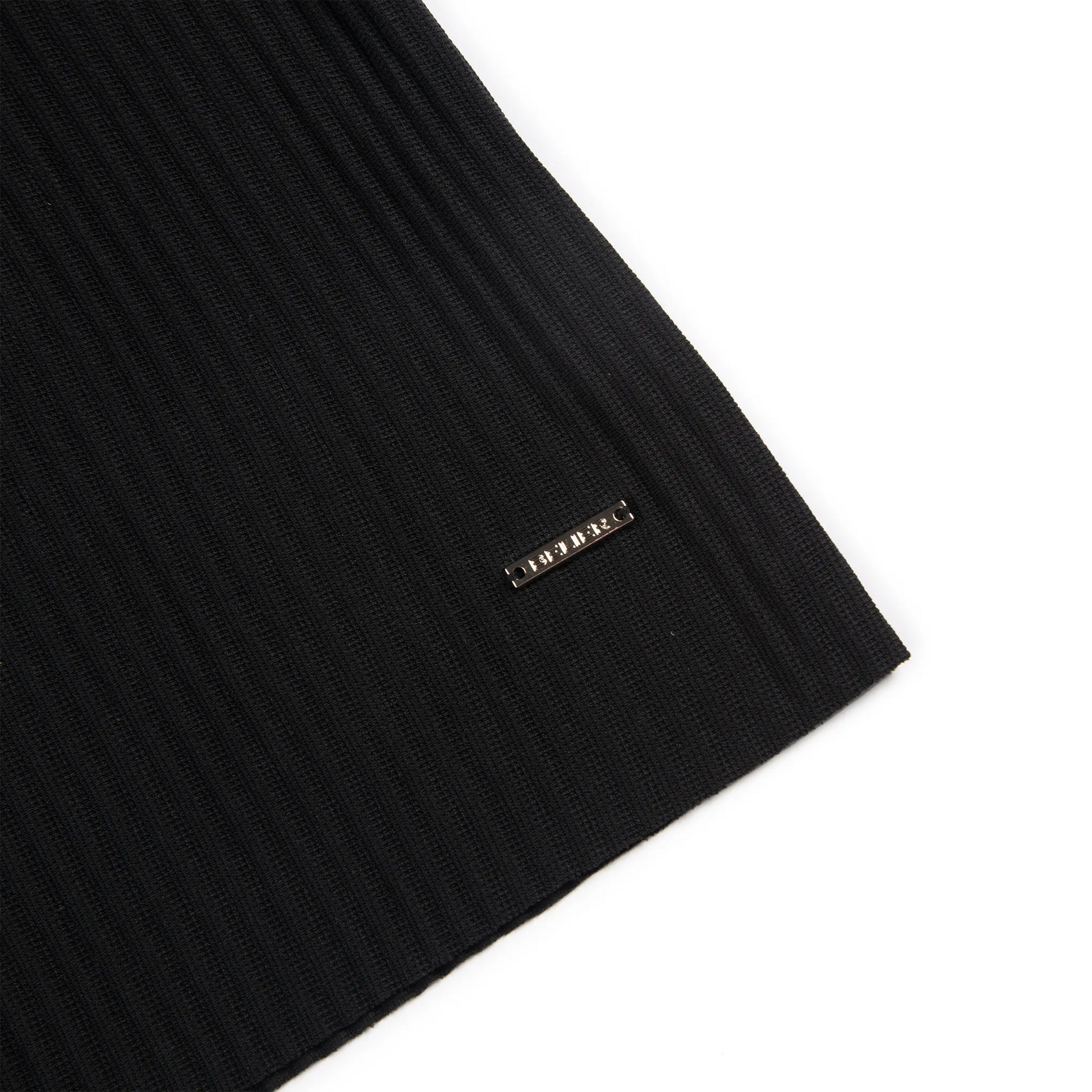 Belier Pleated Short Sleeve Black Resort Shirt