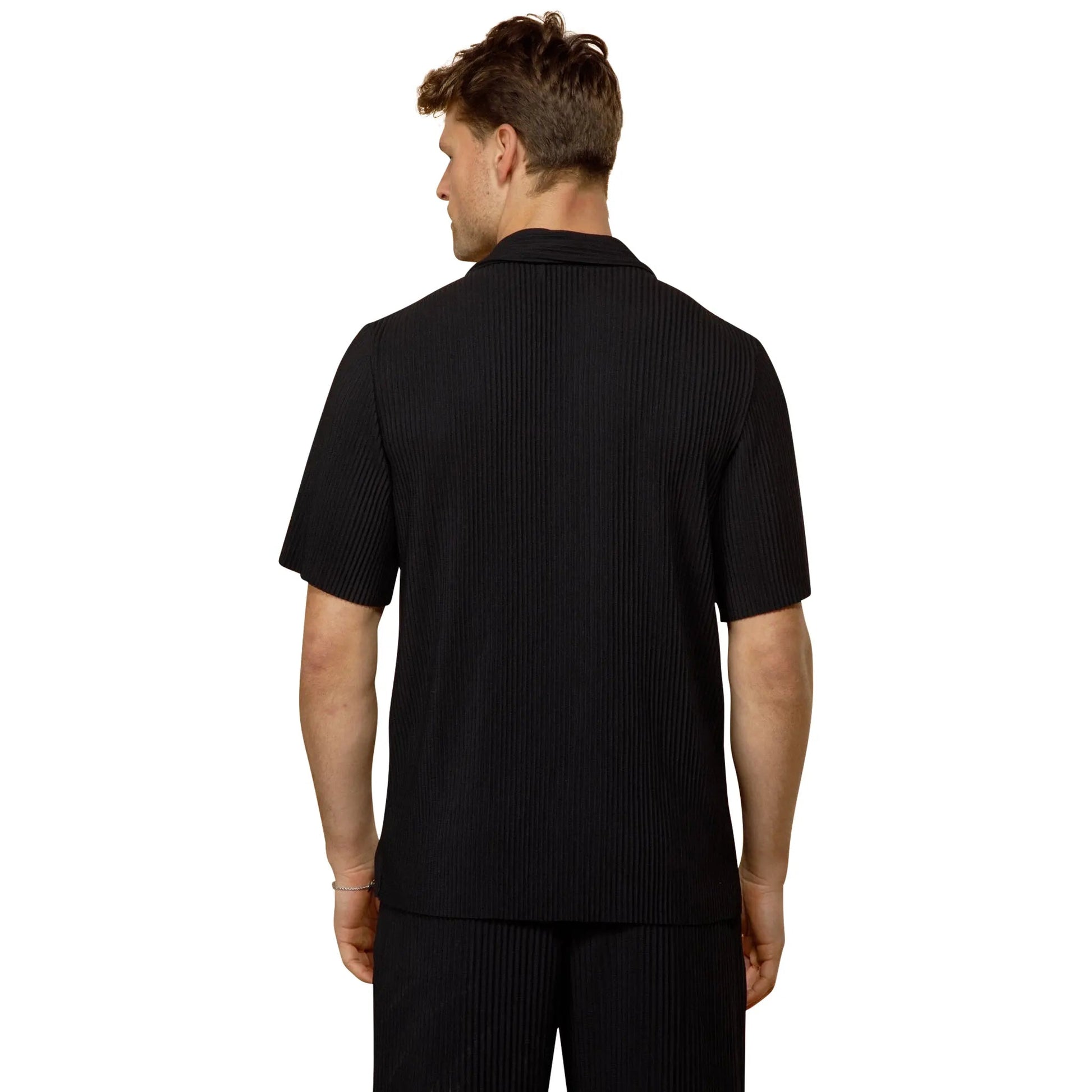 Belier Pleated Black Resort Shirt & Shorts