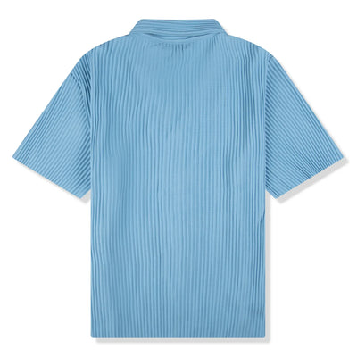 Belier Pleated Short Sleeve Light Blue Resort Shirt