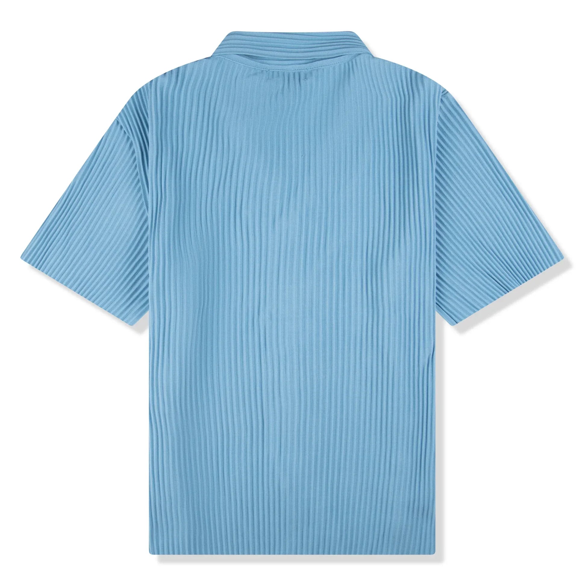 Belier Pleated Short Sleeve Light Blue Resort Shirt