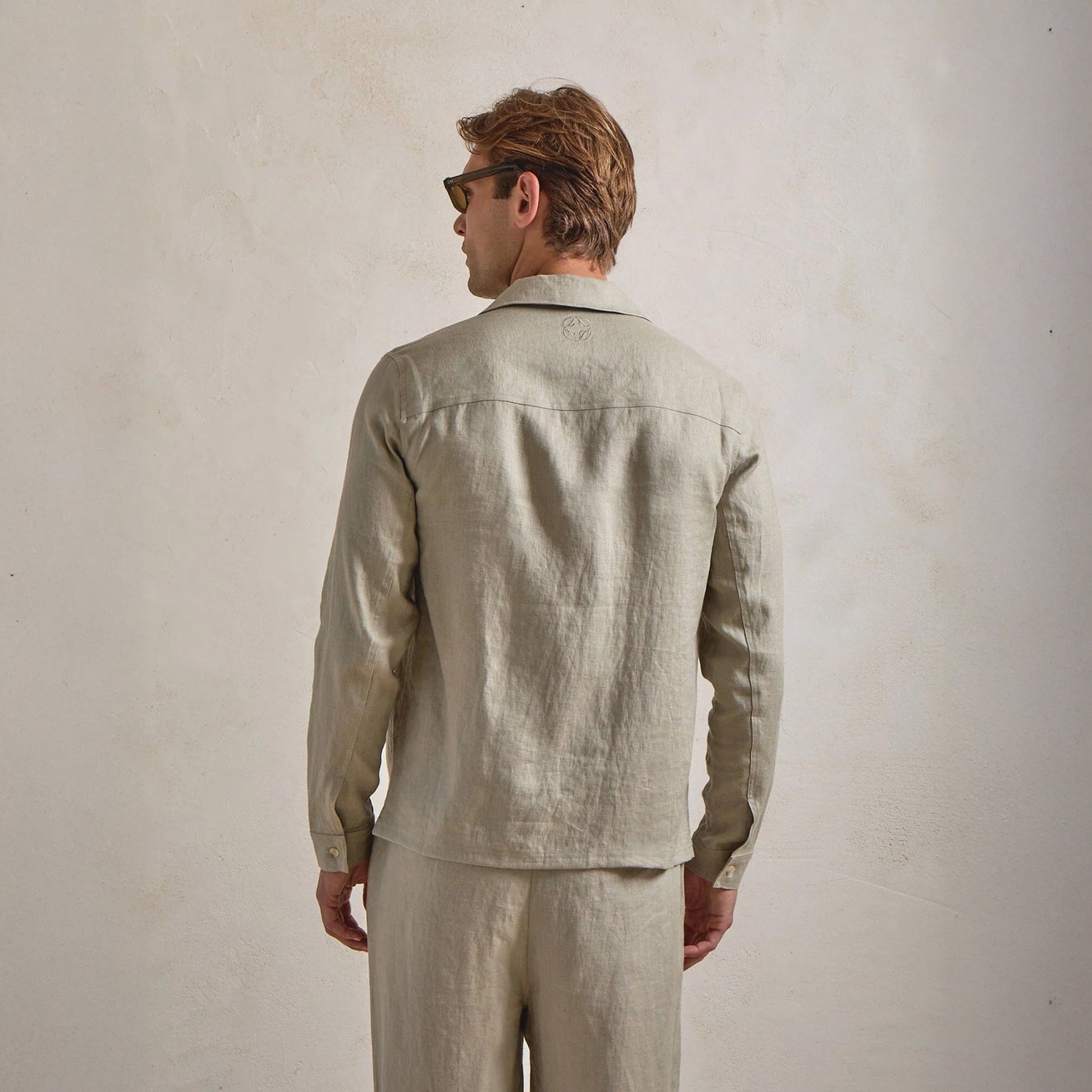 Belier Premium Oatmeal Linen Pocket Shirt