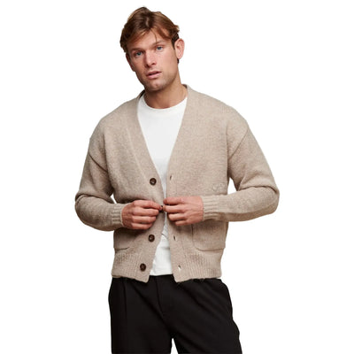 Belier Relaxed Fit Knitted Beige Cardigan