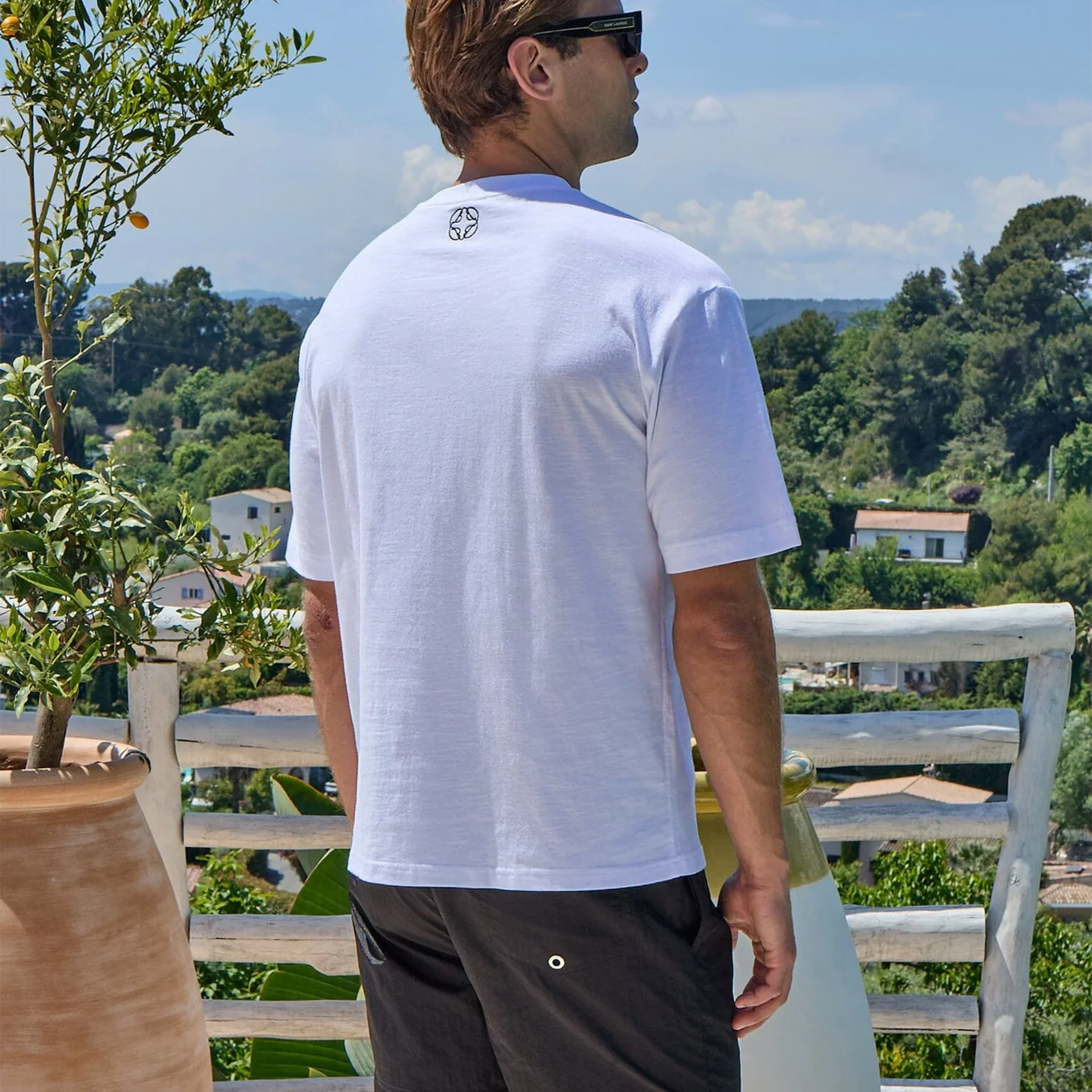 Belier Slub Texture Atelier Signature White T Shirt