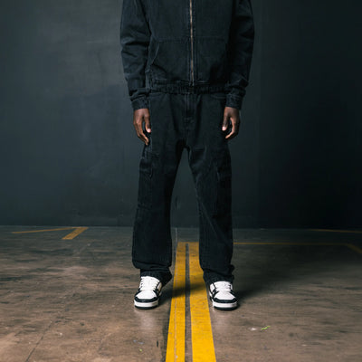 Bénir Clothing Cargo Carpenter Black Jeans
