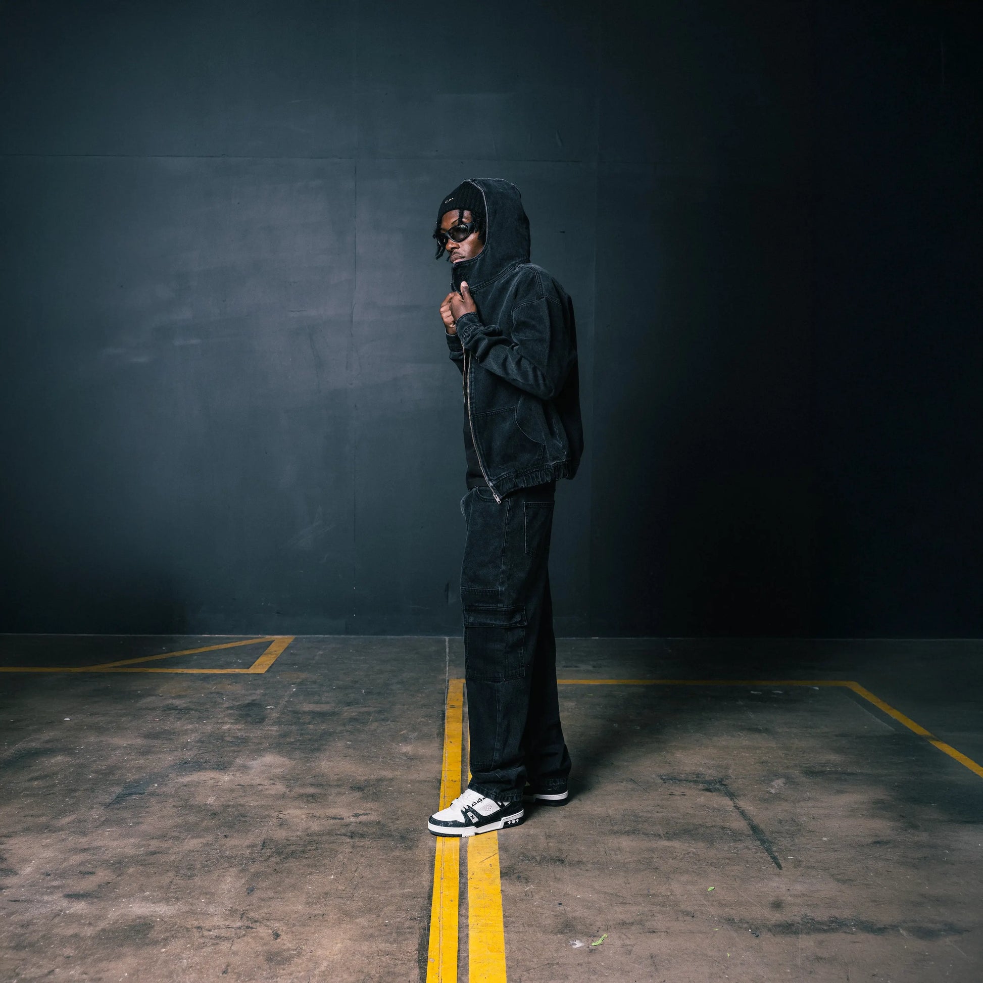 Bénir Clothing Cargo Carpenter Black Jeans