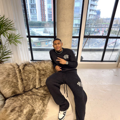 Bénir Clothing Mohair Knit BC Black Sweatpants