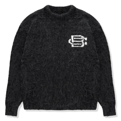 Bénir Clothing Mohair Knit BC Black Sweatshirt