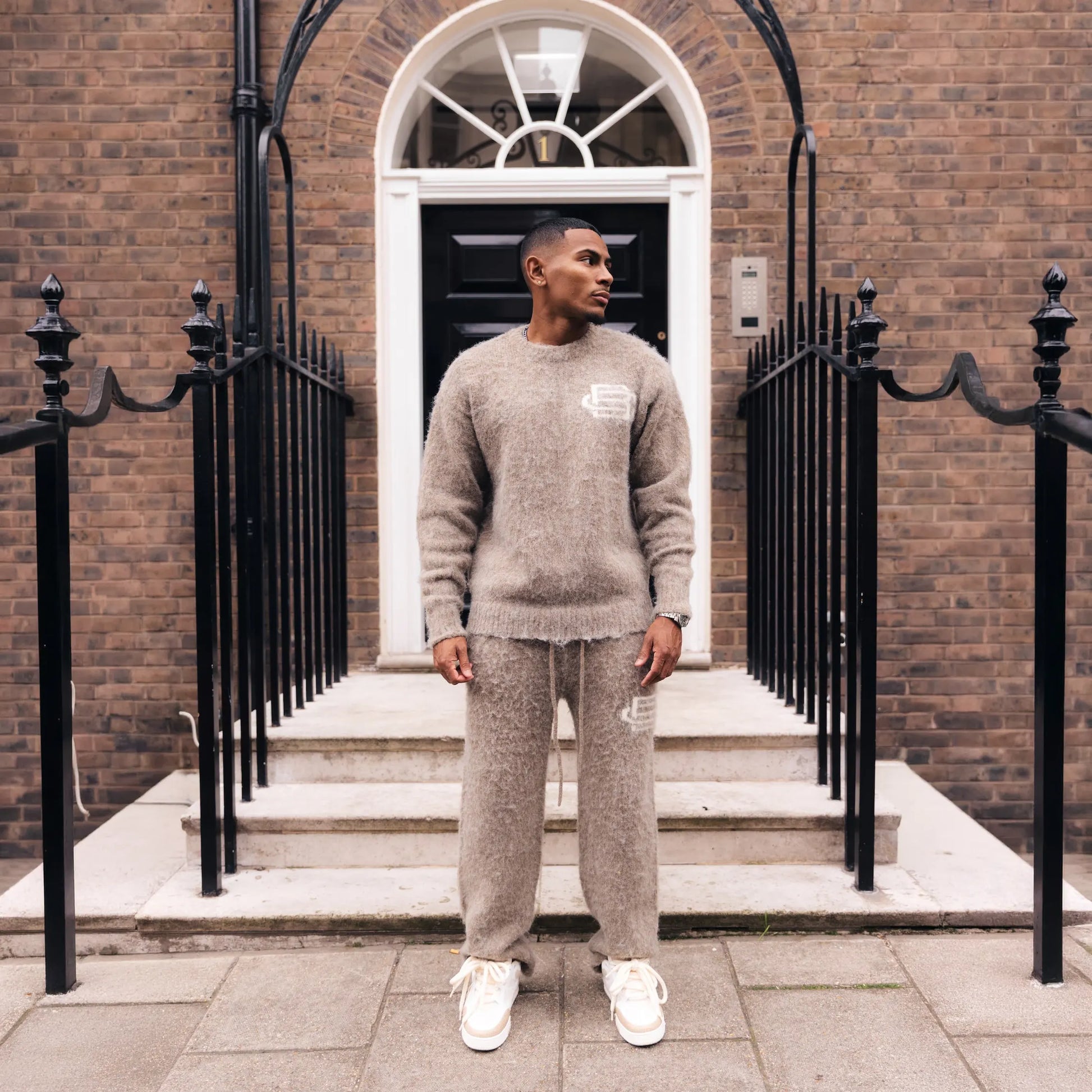 Bénir Clothing Mohair Knit BC Taupe Sweatpants