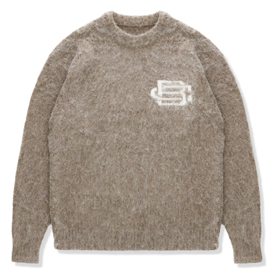 Bénir Clothing Mohair Knit BC Taupe Sweatshirt
