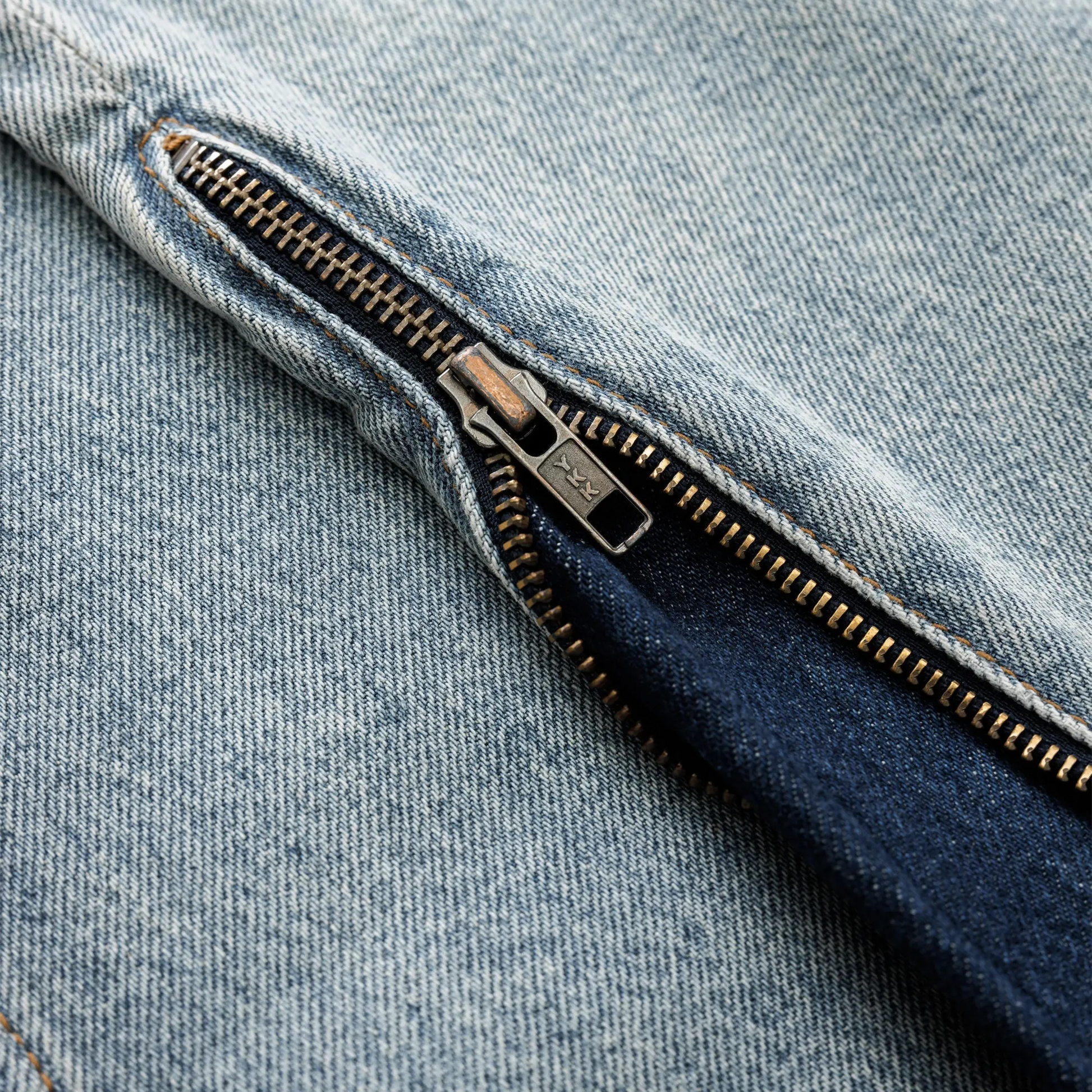 Bénir Clothing Zip Flare Sky Blue Jeans
