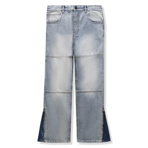 Bénir Clothing Zip Flare Sky Blue Jeans