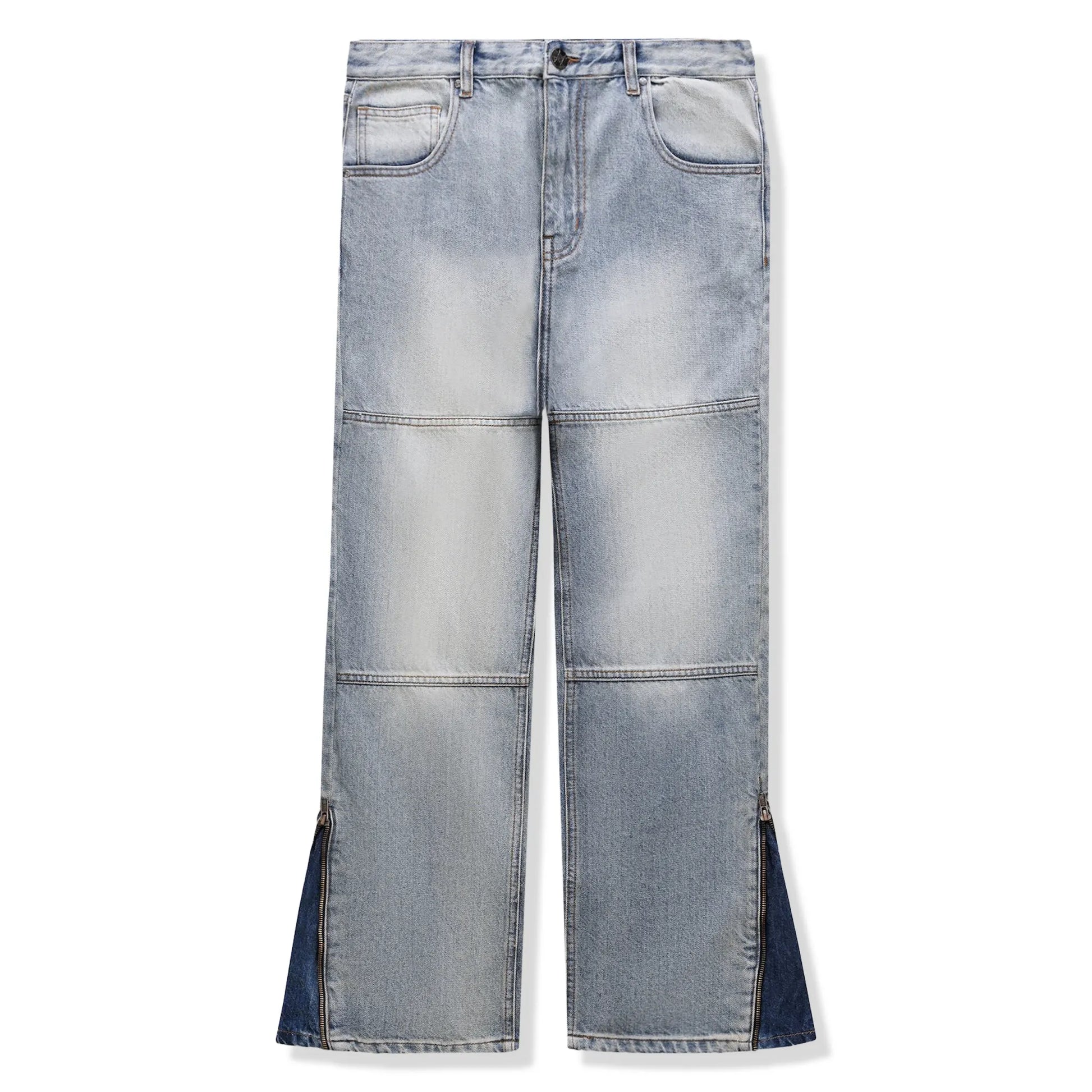 Bénir Clothing Zip Flare Sky Blue Jeans