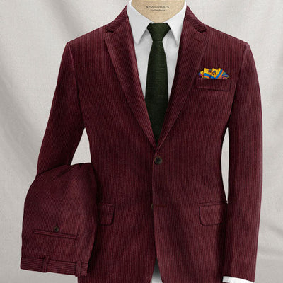 Berry Wine Corduroy Suit
