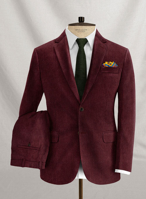 Berry Wine Corduroy Suit