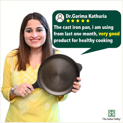 Super Smooth Cast Iron Shallow Fry Pan,Pre-seasoned, Nonstick, 100% Pure, Toxin-free, Induction, 25.4cm, 1.8kg