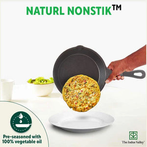 CASTrong Cast Iron Fry Pan, Pre-seasoned, Nonstick, 100% Pure, Toxin-free, Induction, 15.2cm, 0.4L, 1.1kg