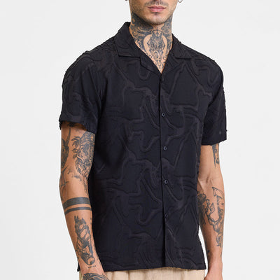 Black Abstract Box Fit Shirt