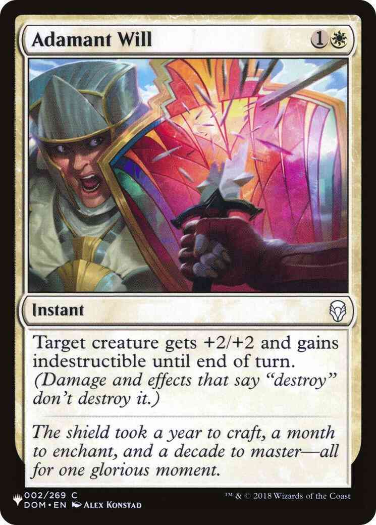 Adamant Will [DOM-2] [The List] [Non-Foil]