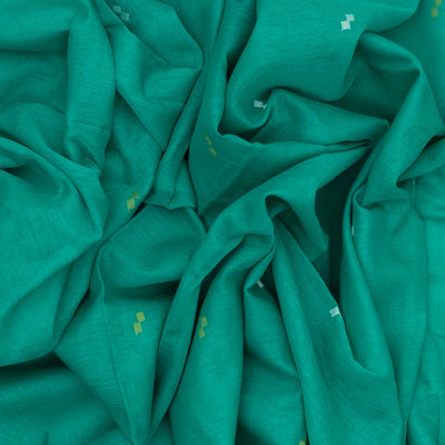 Aquamarine Handloom Bengal Cotton Saree With Buttas