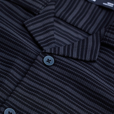 Grey Textured Stripes Shirt