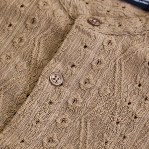 Beige Self-Design Shirt